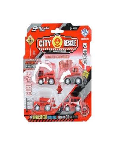 POJAZDY "CITY - FIRE" - 4 szt.