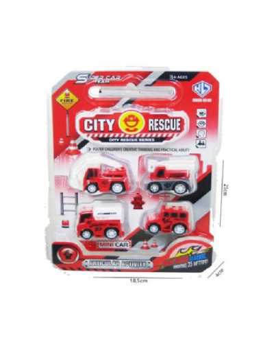 POJAZDY "CITY - FIRE" - 4 szt.