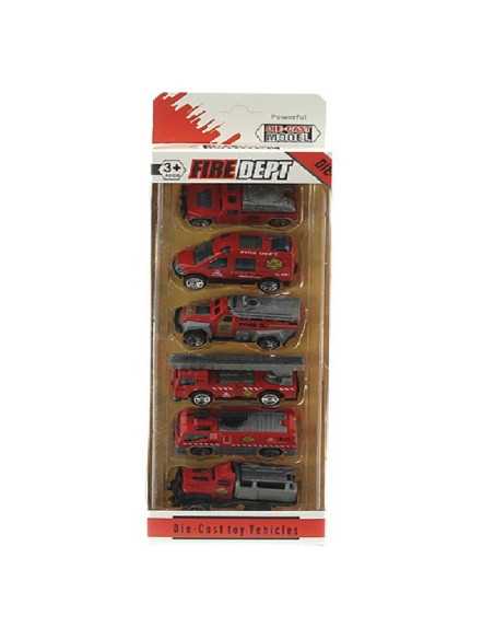 AUTA METALOWE "FIRE-PREMIUM" - 6 szt.