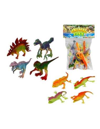 DINOZAURY I JASZCZURKI - 8 szt.