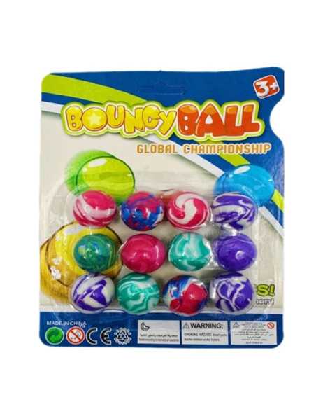 PIŁECZKI KAUCZUKOWE "BOUNCY BALL - 1"- 12 szt.