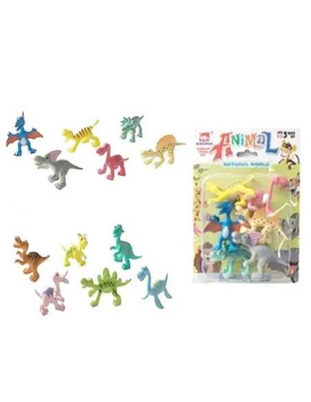 MINI ZWIERZĄTKA "DINOZAURY - BOX" - 6 szt.