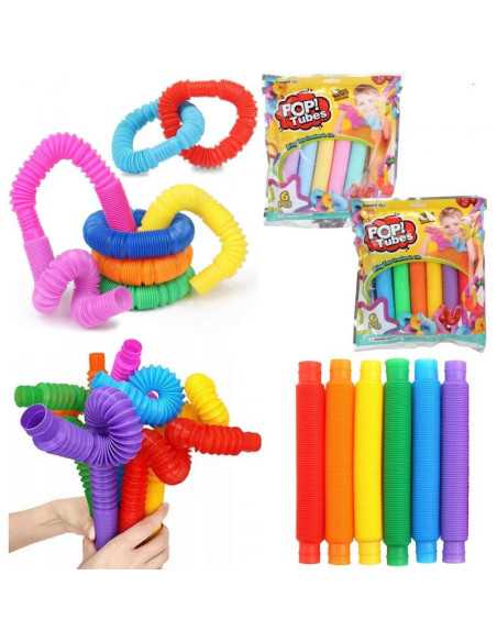 ZABAWKA SENSORYCZNA "POP TUBES" (SERIA 2) - 6 szt.