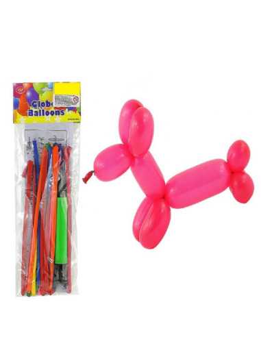 DŁUGIE BALONY Z POMPKĄ (SERIA - 1) - 20 szt.