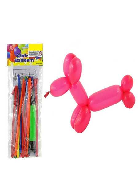 DŁUGIE BALONY Z POMPKĄ (SERIA - 1) - 20 szt.